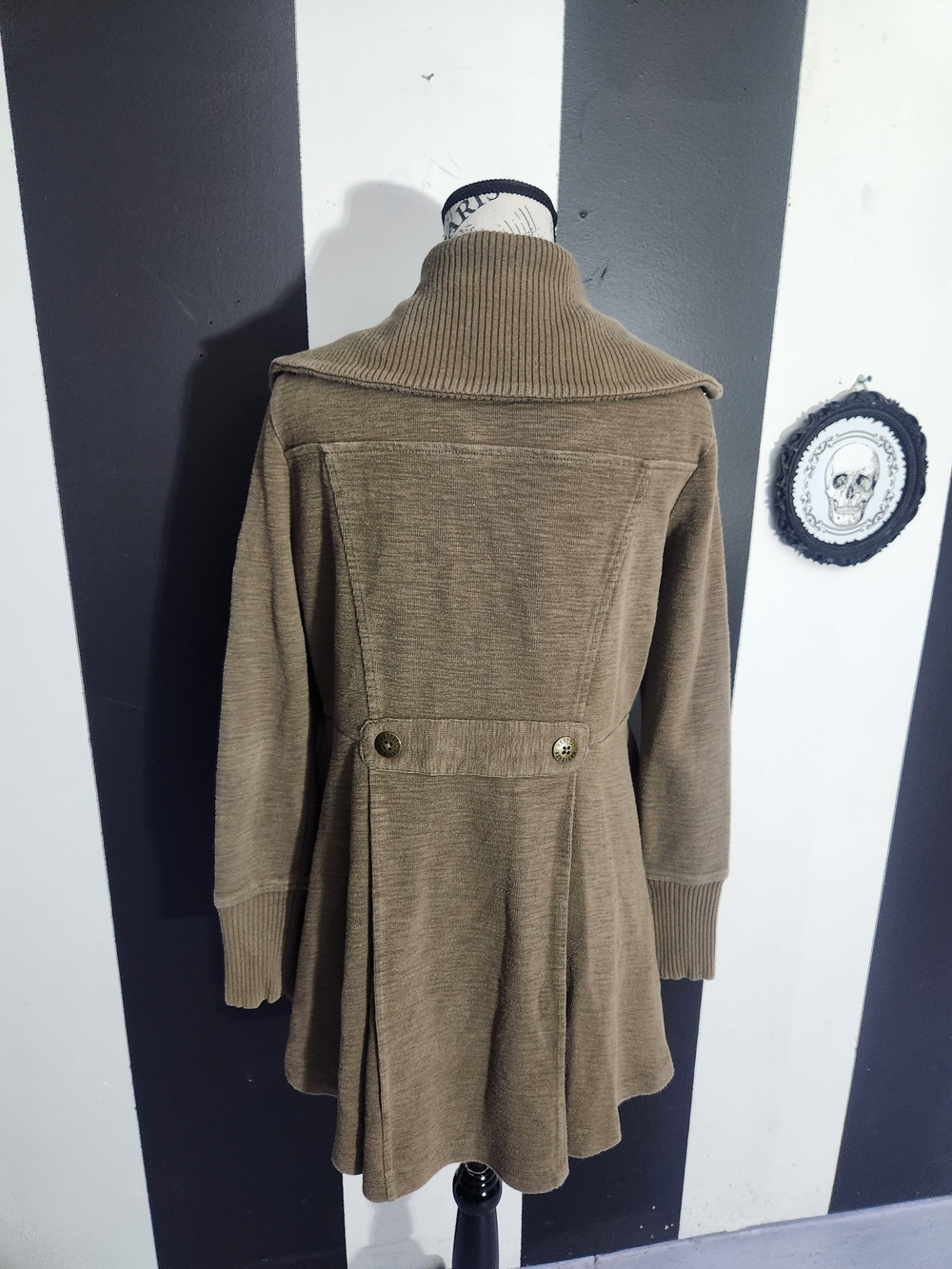 Harley-Davidson Olive Double-Breasted Pea Coat - Picture 3 of 5
